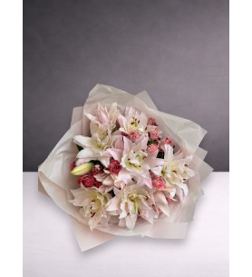 Blush Lily & Rose Premium Buketi