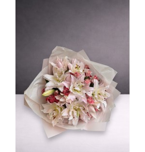 Blush Lily & Rose Premium Buketi