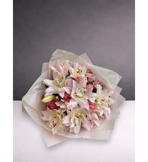 Blush Lily & Rose Premium Buketi