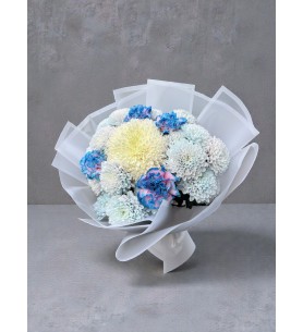 Blue Cloud – Beyaz & Mavi Premium Buket